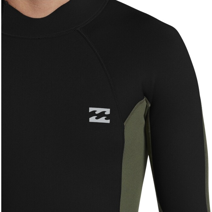 2024 Billabong Mens Foil 3/2mm Back Zip Wetsuit ABYW100233 - Moss